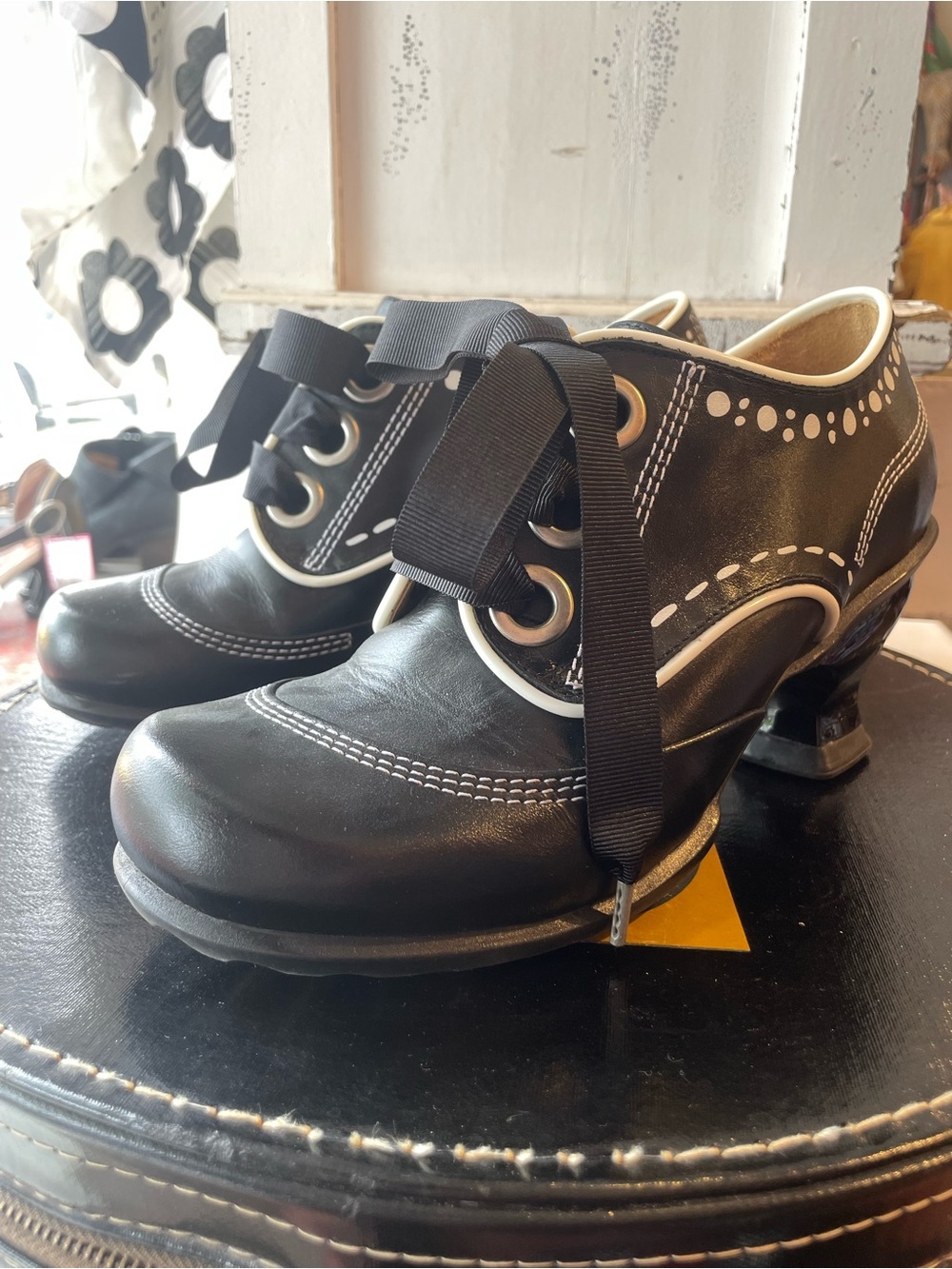 John Fluevog “Ivy” heeled oxfords